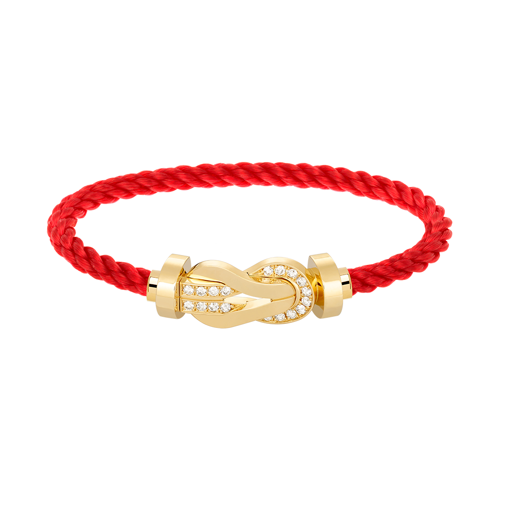 [BIJOUX]CHANCE LARGE 8 FIGURE BUCKLE HALF DIAMOND BRACELET GOLD