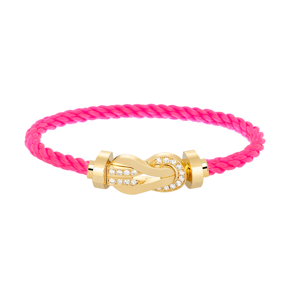 [BIJOUX]CHANCE LARGE 8 FIGURE BUCKLE HALF DIAMOND BRACELET GOLD
