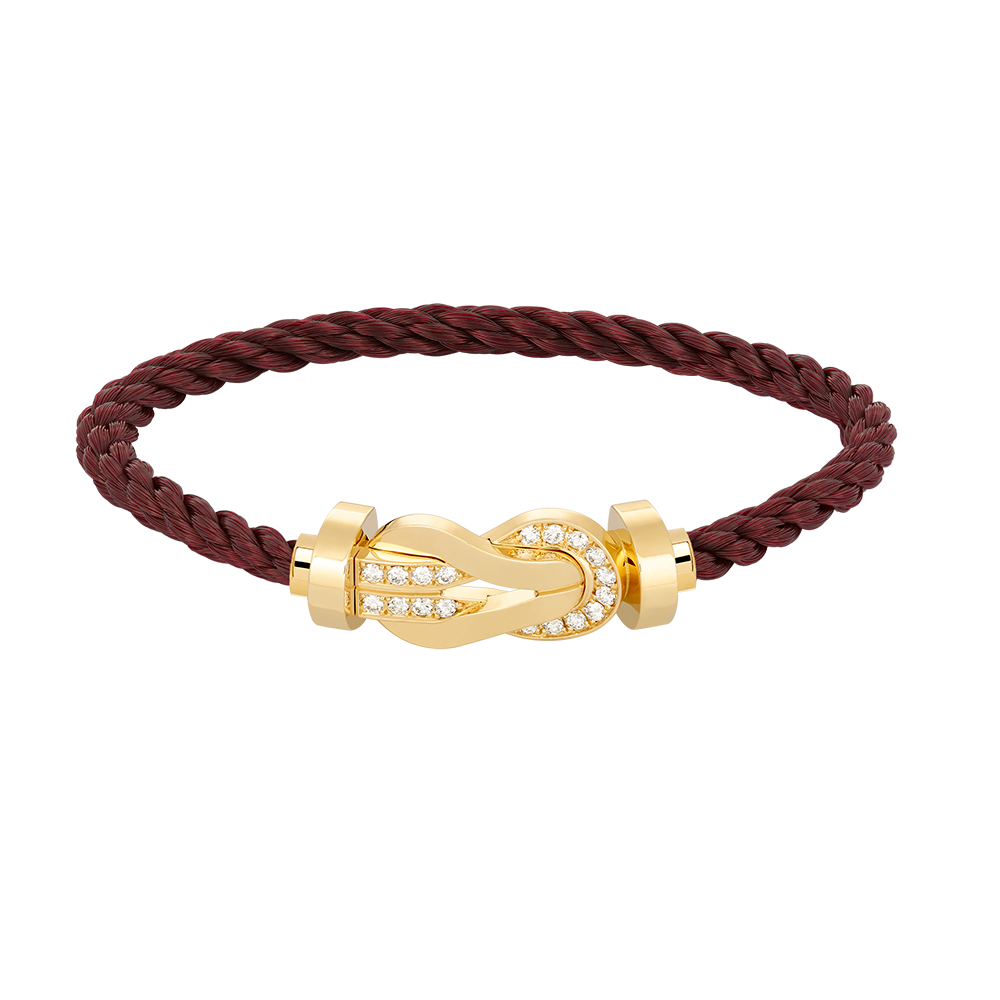 [BIJOUX]CHANCE LARGE 8 FIGURE BUCKLE HALF DIAMOND BRACELET GOLD