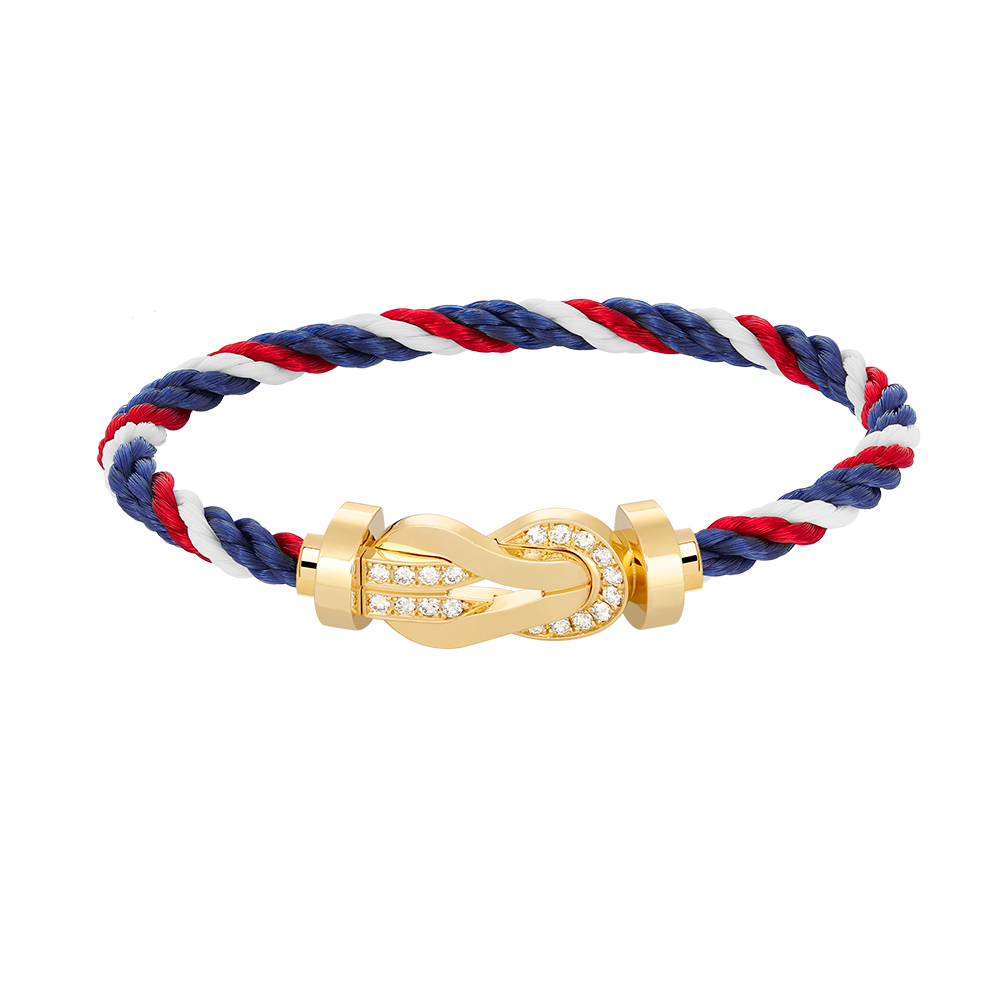 [BIJOUX]CHANCE LARGE 8 FIGURE BUCKLE HALF DIAMOND BRACELET GOLD