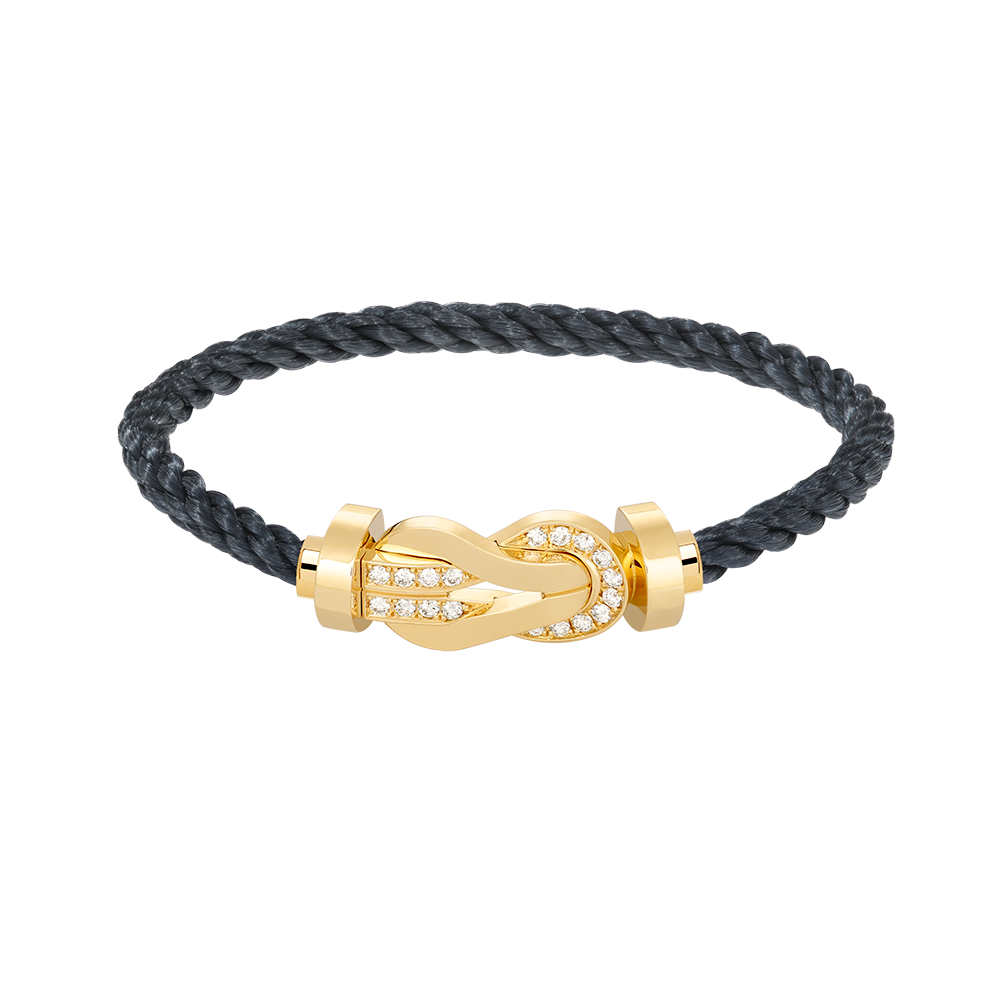 [BIJOUX]CHANCE LARGE 8 FIGURE BUCKLE HALF DIAMOND BRACELET GOLD