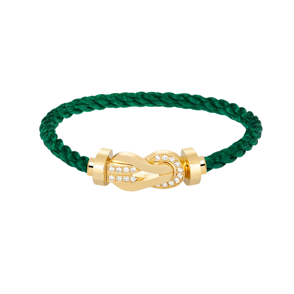 [BIJOUX]CHANCE LARGE 8 FIGURE BUCKLE HALF DIAMOND BRACELET GOLD