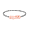 [BIJOUX]CHANCE LARGE 8 FIGURE BUCKLE HALF DIAMOND BRACELET ROSE GOLD