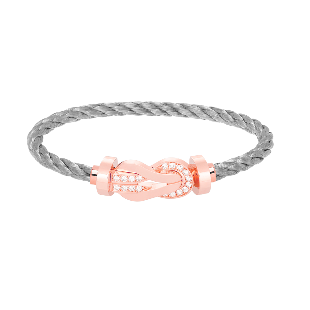 [BIJOUX]CHANCE LARGE 8 FIGURE BUCKLE HALF DIAMOND BRACELET ROSE GOLD