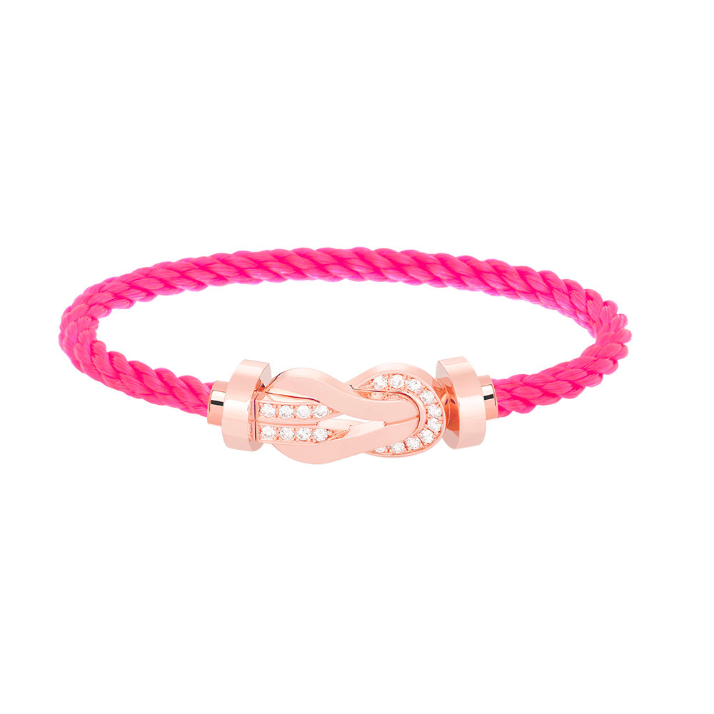 [BIJOUX]CHANCE LARGE 8 FIGURE BUCKLE HALF DIAMOND BRACELET ROSE GOLD