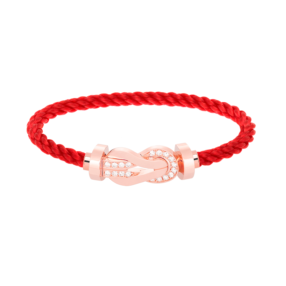 [BIJOUX]CHANCE LARGE 8 FIGURE BUCKLE HALF DIAMOND BRACELET ROSE GOLD