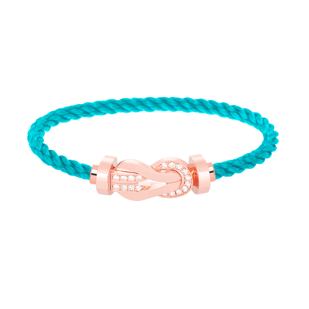 [BIJOUX]CHANCE LARGE 8 FIGURE BUCKLE HALF DIAMOND BRACELET ROSE GOLD