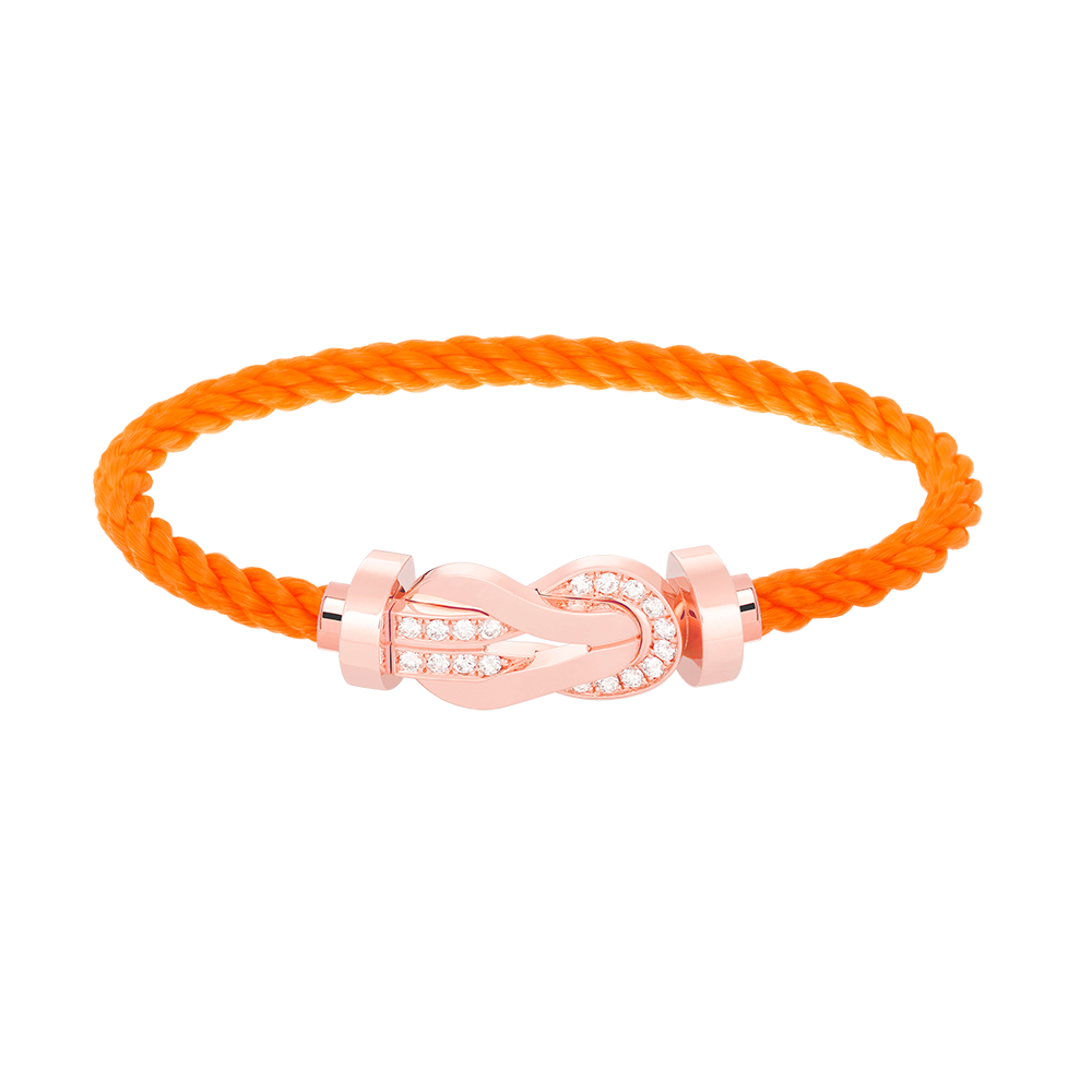 [BIJOUX]CHANCE LARGE 8 FIGURE BUCKLE HALF DIAMOND BRACELET ROSE GOLD
