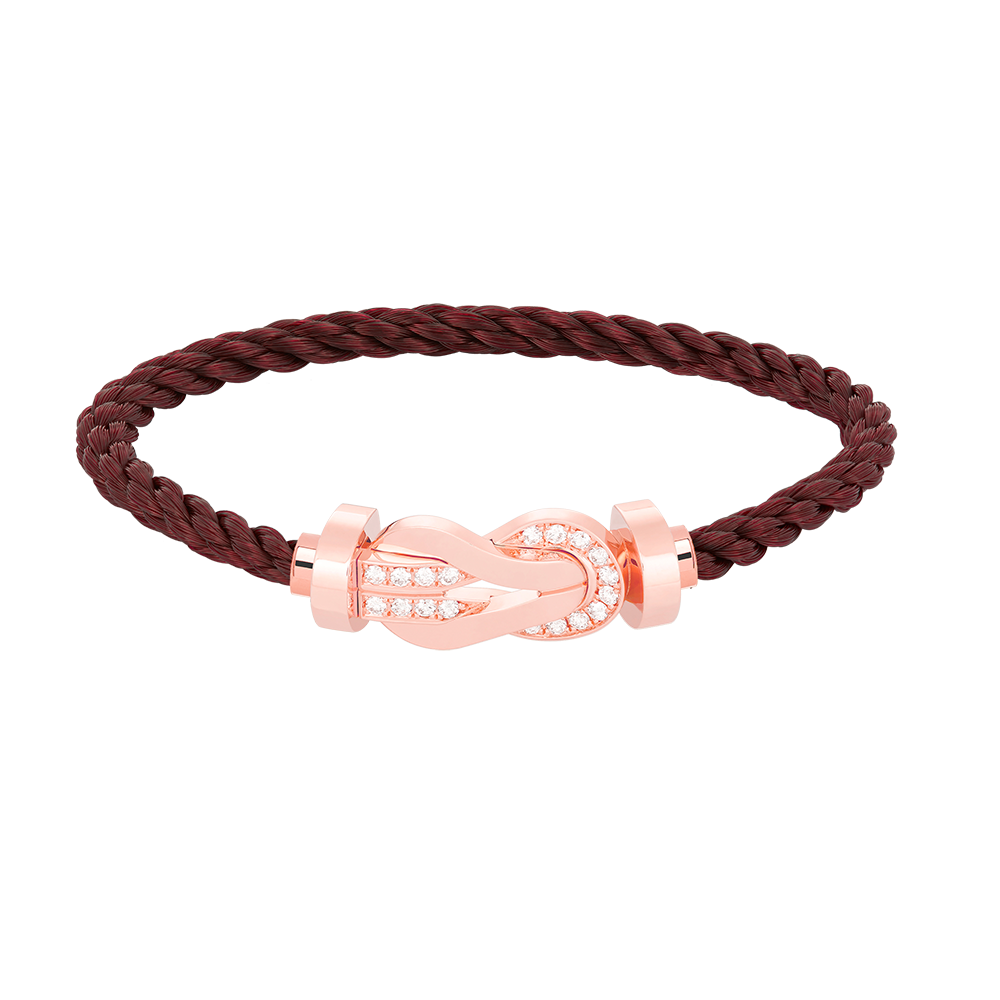 [BIJOUX]CHANCE LARGE 8 FIGURE BUCKLE HALF DIAMOND BRACELET ROSE GOLD