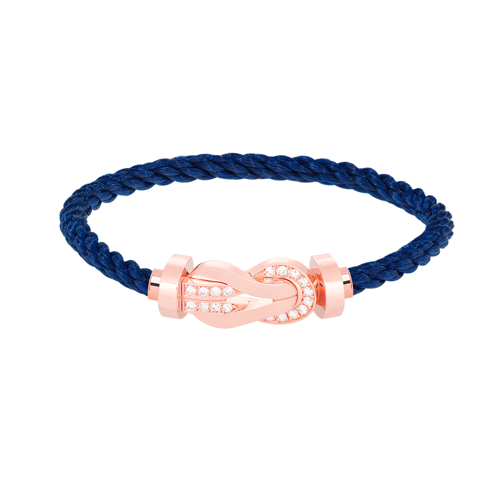 [BIJOUX]CHANCE LARGE 8 FIGURE BUCKLE HALF DIAMOND BRACELET ROSE GOLD