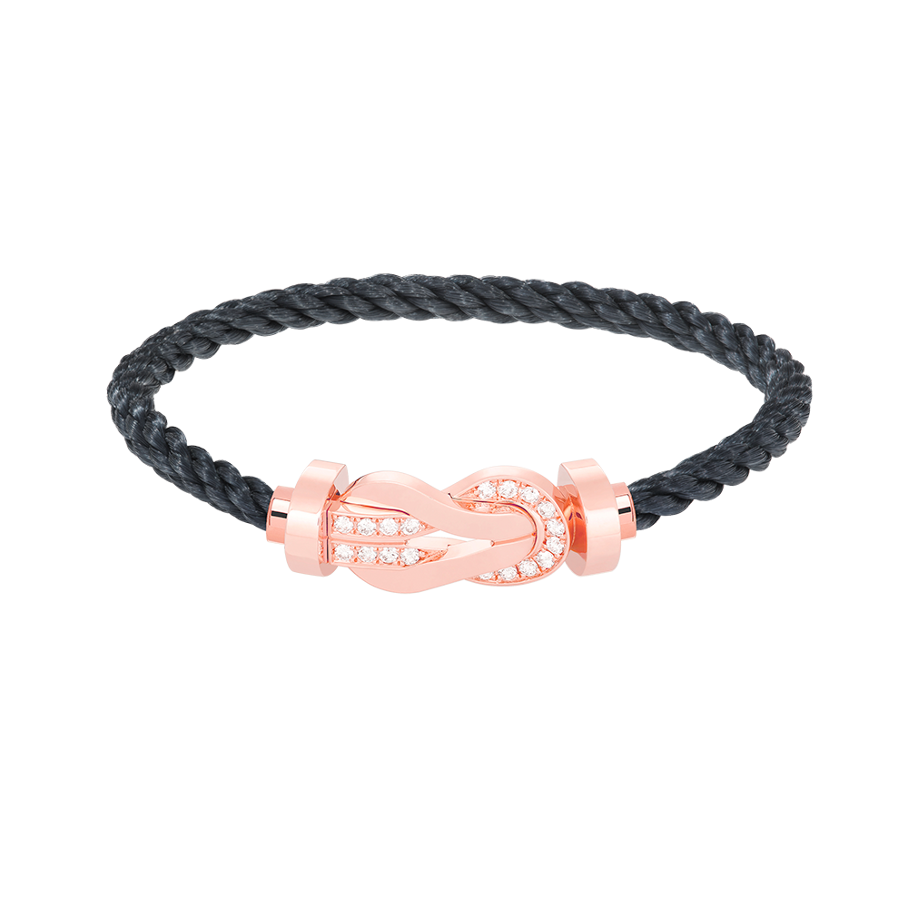 [BIJOUX]CHANCE LARGE 8 FIGURE BUCKLE HALF DIAMOND BRACELET ROSE GOLD