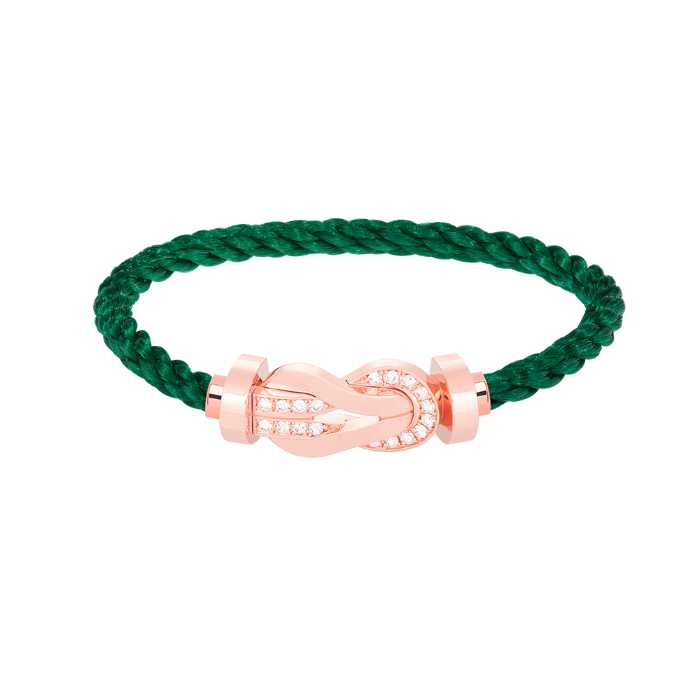 [BIJOUX]CHANCE LARGE 8 FIGURE BUCKLE HALF DIAMOND BRACELET ROSE GOLD