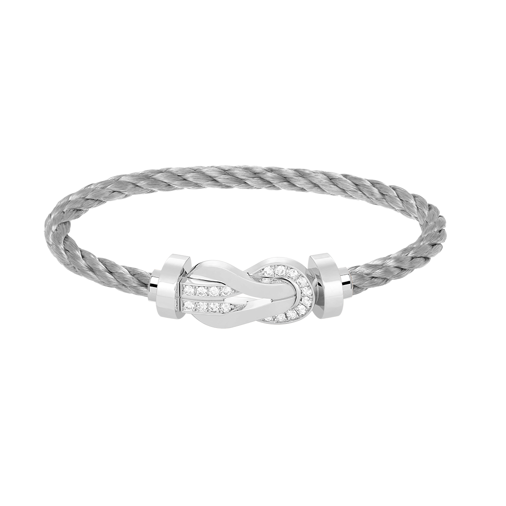 [BIJOUX]CHANCE GRAND BRACELET BOUCLE 8 CHIFFRES DEMI DIAMANT ARGENT