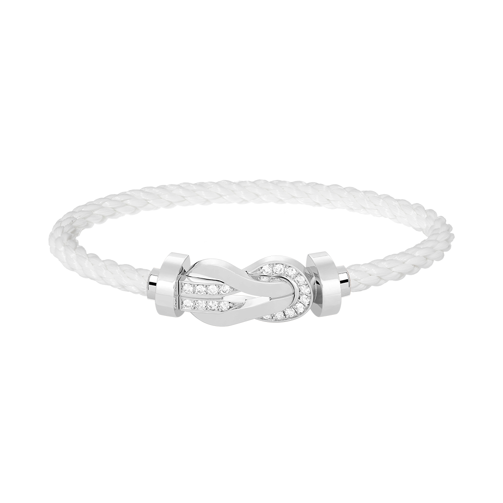 [BIJOUX]CHANCE GRAND BRACELET BOUCLE 8 CHIFFRES DEMI DIAMANT ARGENT