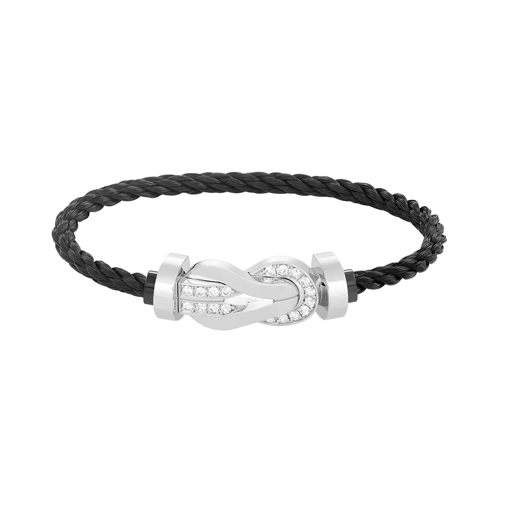 [BIJOUX]CHANCE GRAND BRACELET BOUCLE 8 CHIFFRES DEMI DIAMANT ARGENT