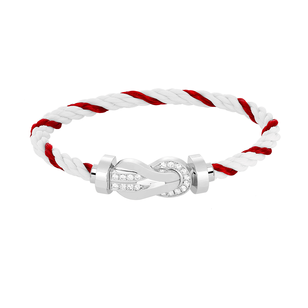 [BIJOUX]CHANCE GRAND BRACELET BOUCLE 8 CHIFFRES DEMI DIAMANT ARGENT