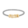 [BIJOUX]CHANCE LARGE 8 FIGURE BUCKLE FULLDIAMOND BRACELET GOLD
