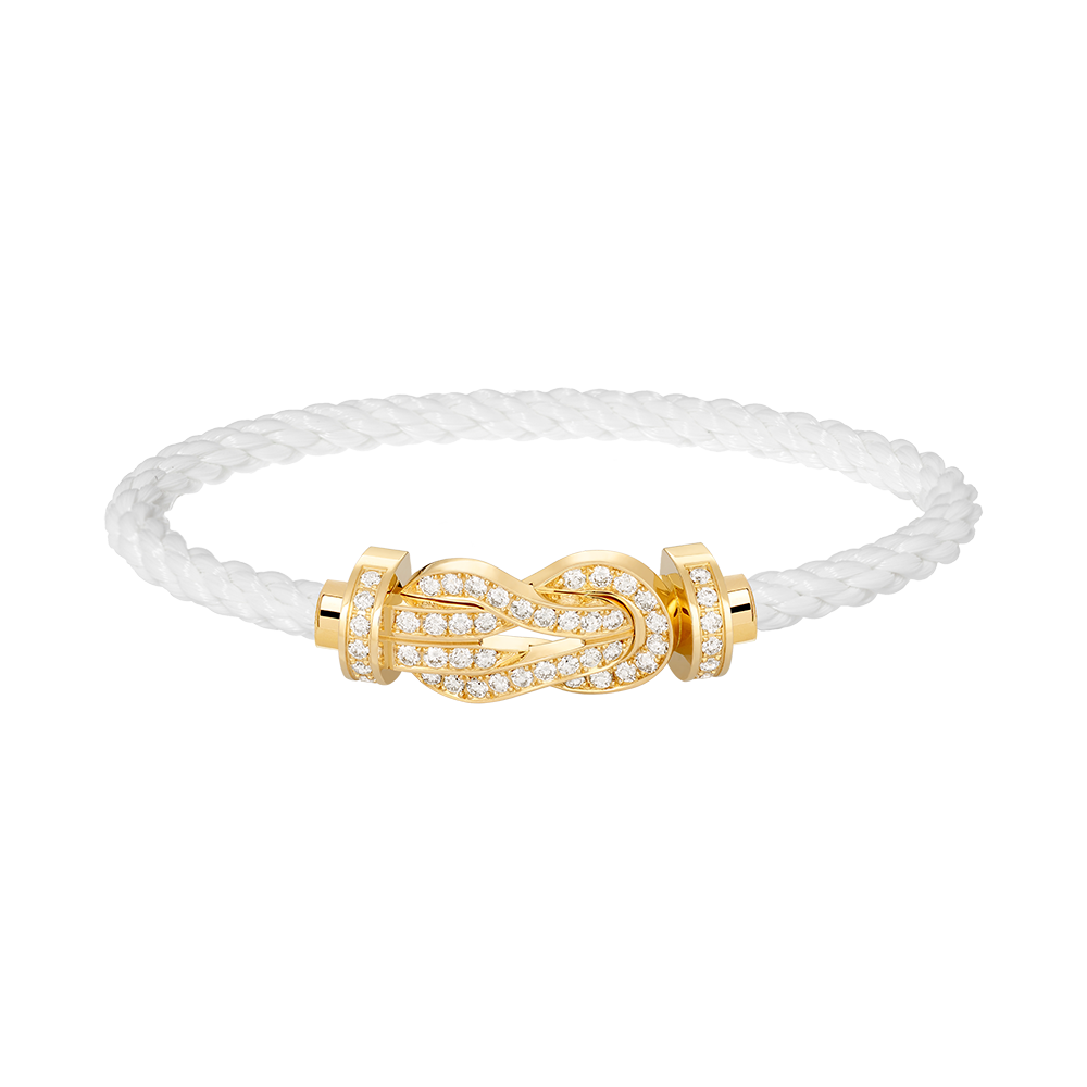 [BIJOUX]CHANCE GRAND BRACELET BOUCLE 8 CHIFFRES FULL DIAMOND OR
