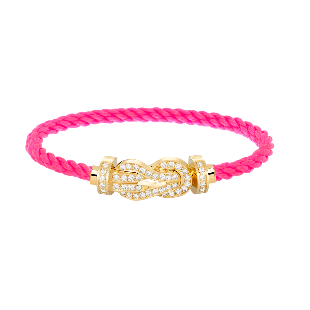 [BIJOUX]CHANCE LARGE 8 FIGURE BUCKLE FULLDIAMOND BRACELET GOLD