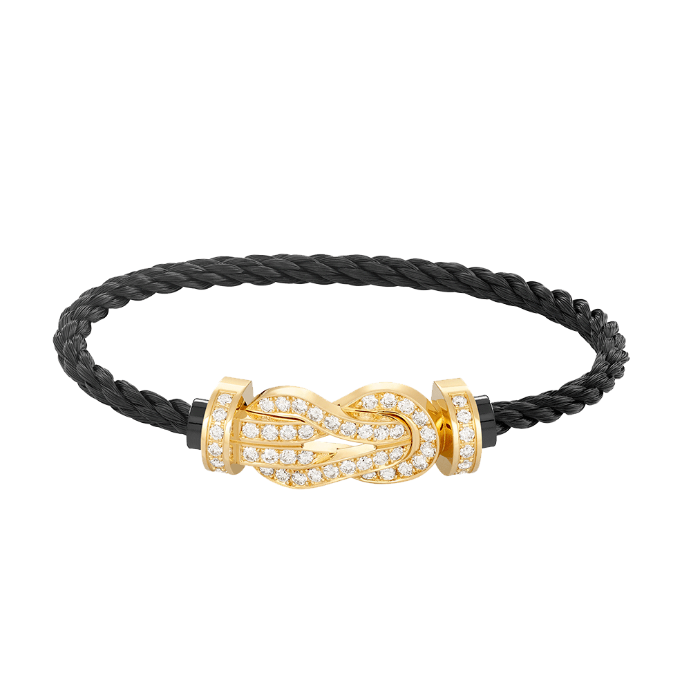 [BIJOUX]CHANCE GRAND BRACELET BOUCLE 8 CHIFFRES FULL DIAMOND OR