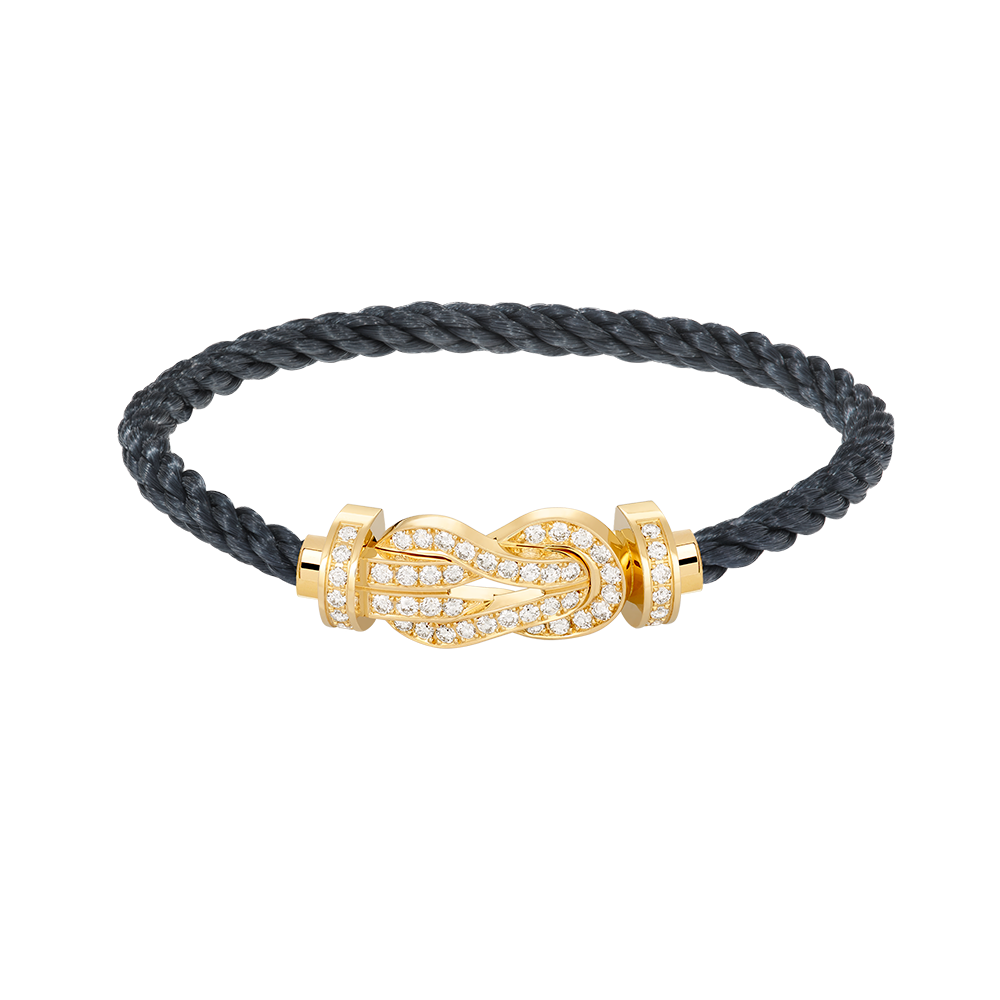 [BIJOUX]CHANCE LARGE 8 FIGURE BUCKLE FULLDIAMOND BRACELET GOLD