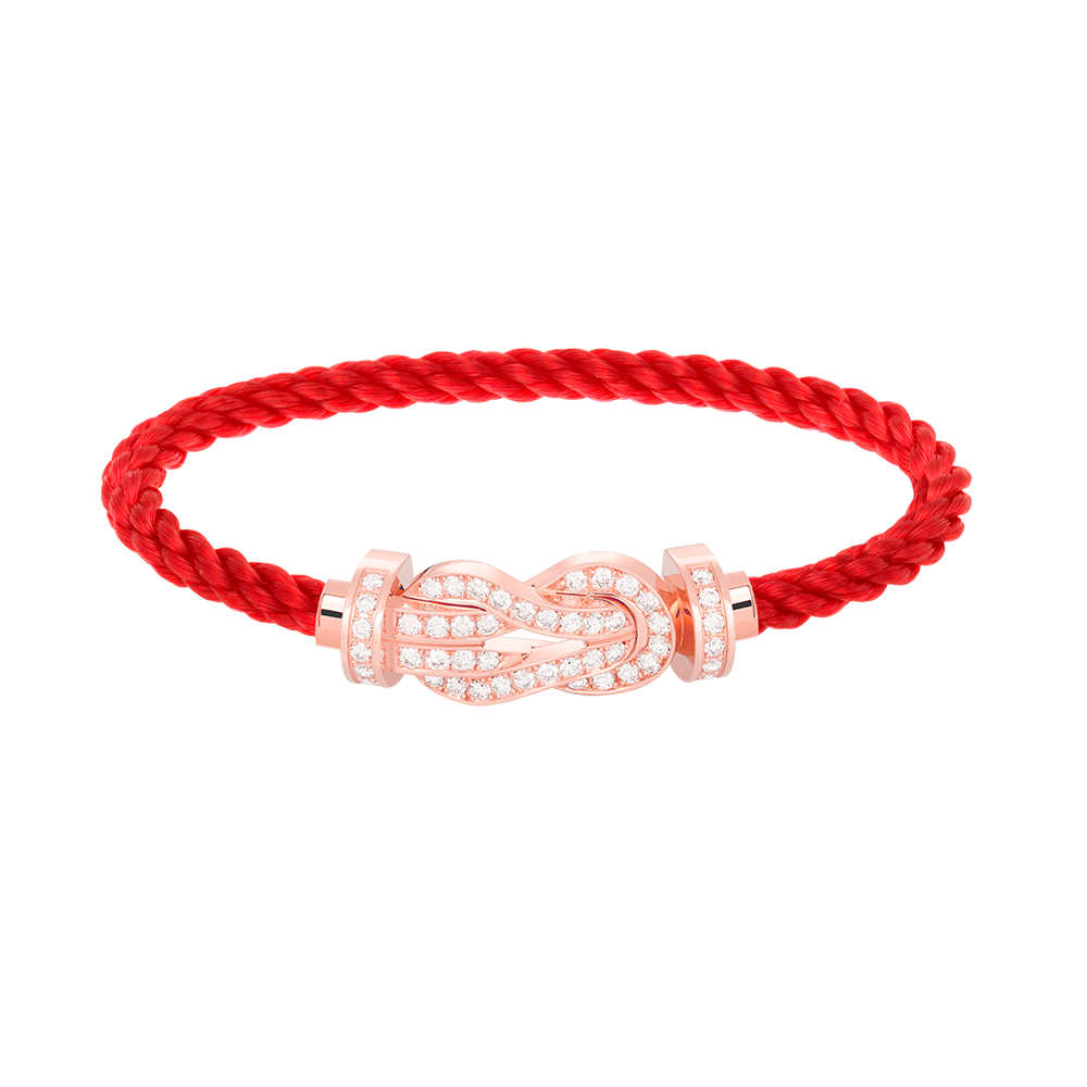 [BIJOUX]CHANCE LARGE 8 FIGURE BUCKLE FULL DIAMOND BRACELET ROSE GOLD