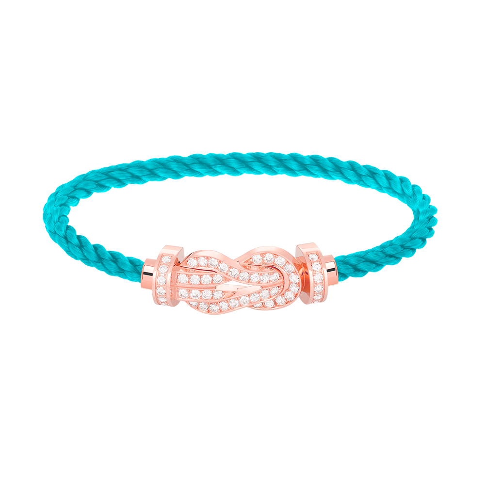 [BIJOUX]CHANCE LARGE 8 FIGURE BUCKLE FULL DIAMOND BRACELET ROSE GOLD