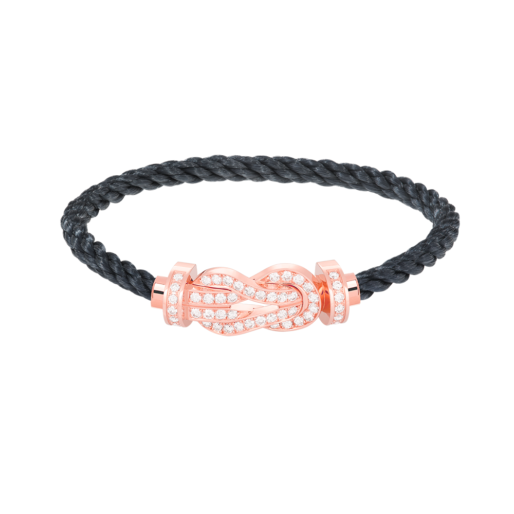 [BIJOUX]CHANCE LARGE 8 FIGURE BUCKLE FULL DIAMOND BRACELET ROSE GOLD