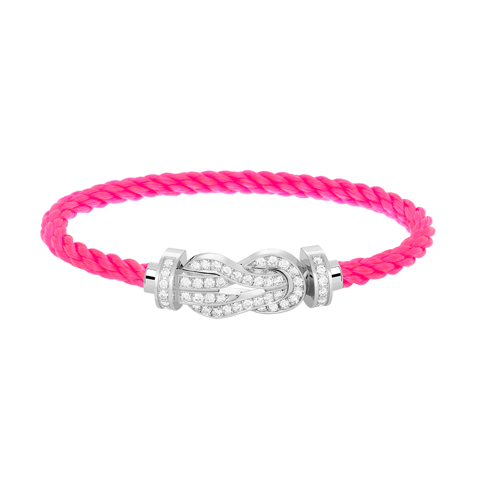 [BIJOUX]CHANCE LARGE 8 FIGURE BUCKLE FULL DIAMOND BRACELET SILVER