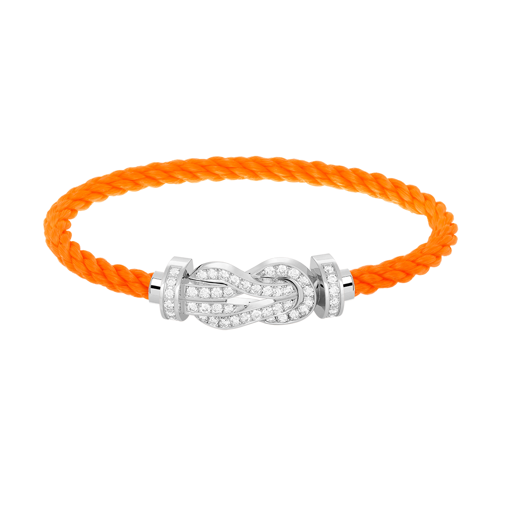 [BIJOUX]CHANCE LARGE 8 FIGURE BUCKLE FULL DIAMOND BRACELET SILVER