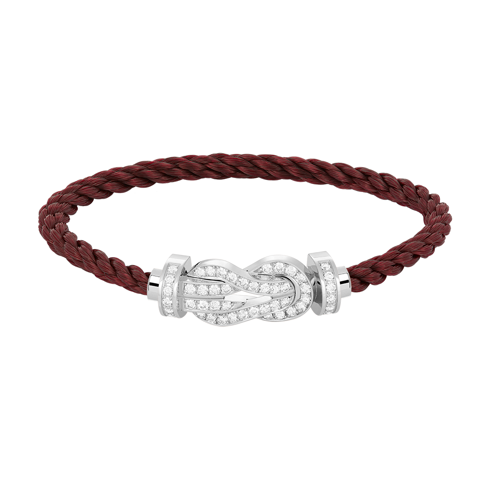 [BIJOUX]CHANCE LARGE 8 FIGURE BUCKLE FULL DIAMOND BRACELET SILVER