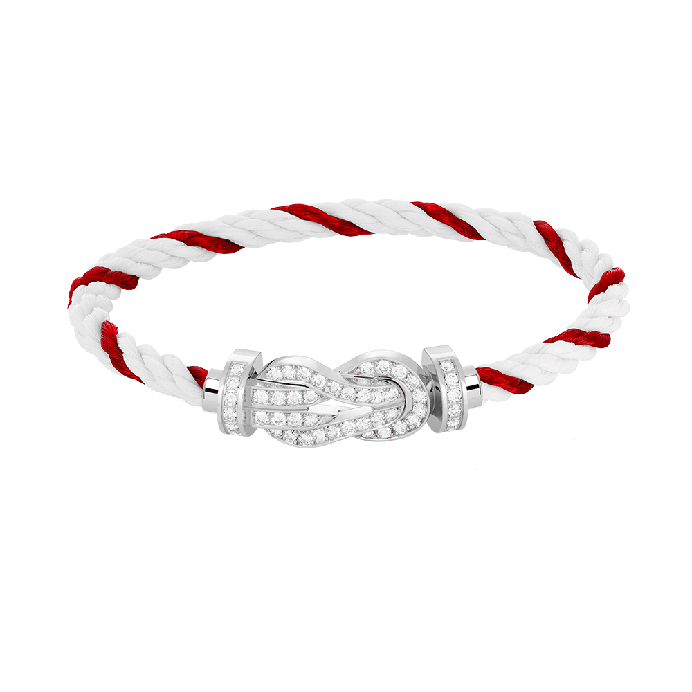 [BIJOUX]CHANCE LARGE 8 FIGURE BUCKLE FULL DIAMOND BRACELET SILVER