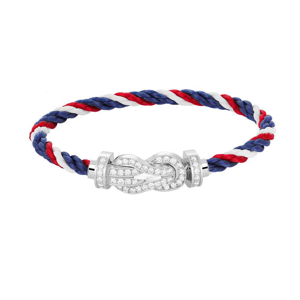 [BIJOUX]CHANCE LARGE 8 FIGURE BUCKLE FULL DIAMOND BRACELET SILVER