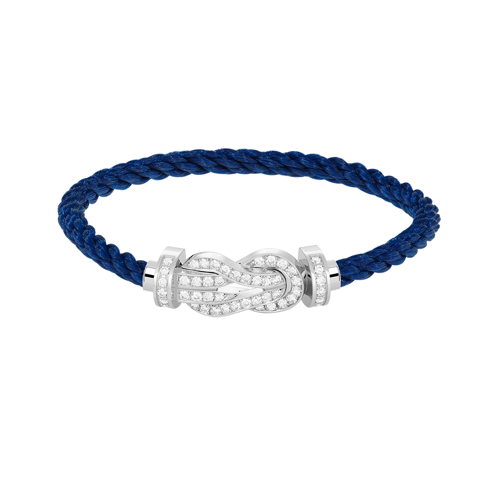 [BIJOUX]CHANCE LARGE 8 FIGURE BUCKLE FULL DIAMOND BRACELET SILVER