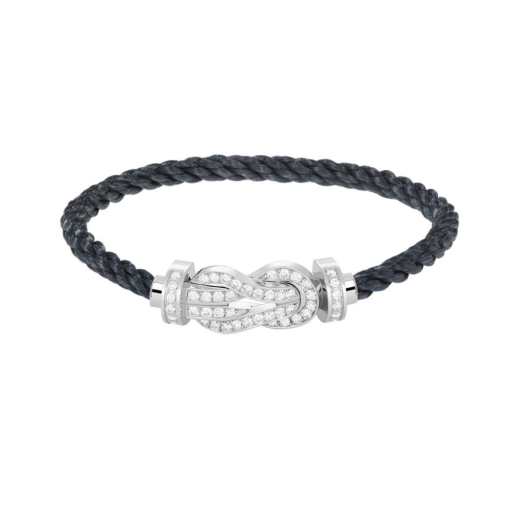 [BIJOUX]CHANCE LARGE 8 FIGURE BUCKLE FULL DIAMOND BRACELET SILVER