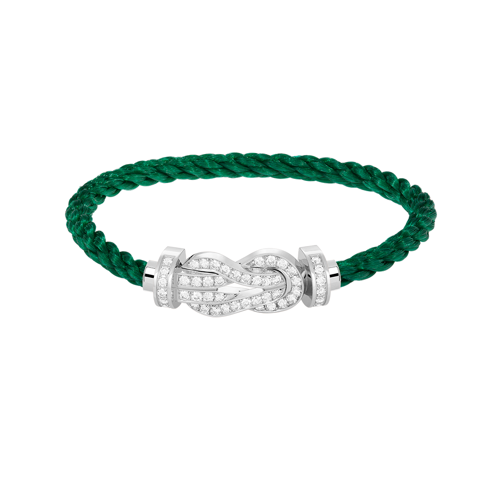 [BIJOUX]CHANCE LARGE 8 FIGURE BUCKLE FULL DIAMOND BRACELET SILVER