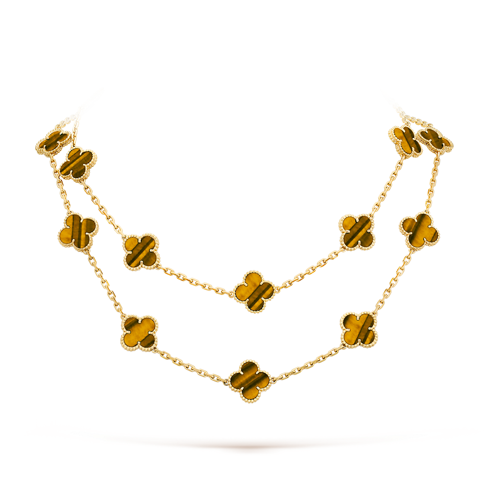 [BIJOUX]CLOVER 20 MOTIFS ŒIL DE TIGRE OR ROSE
