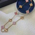 [BIJOUX]CLOVER 10 MOTIFS COLLIER NOP NACRE ROSE LASER