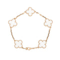 [Topon]CLOVER 5 MOTIF ROCK CRYSTAL BRACELET