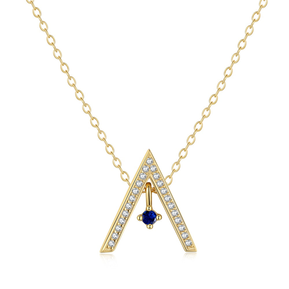 [Goodv]Sparkling "A" Shape Necklace