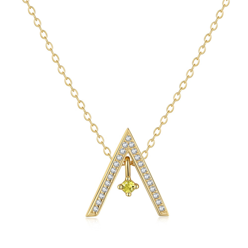 [Goodv]Sparkling "A" Shape Necklace