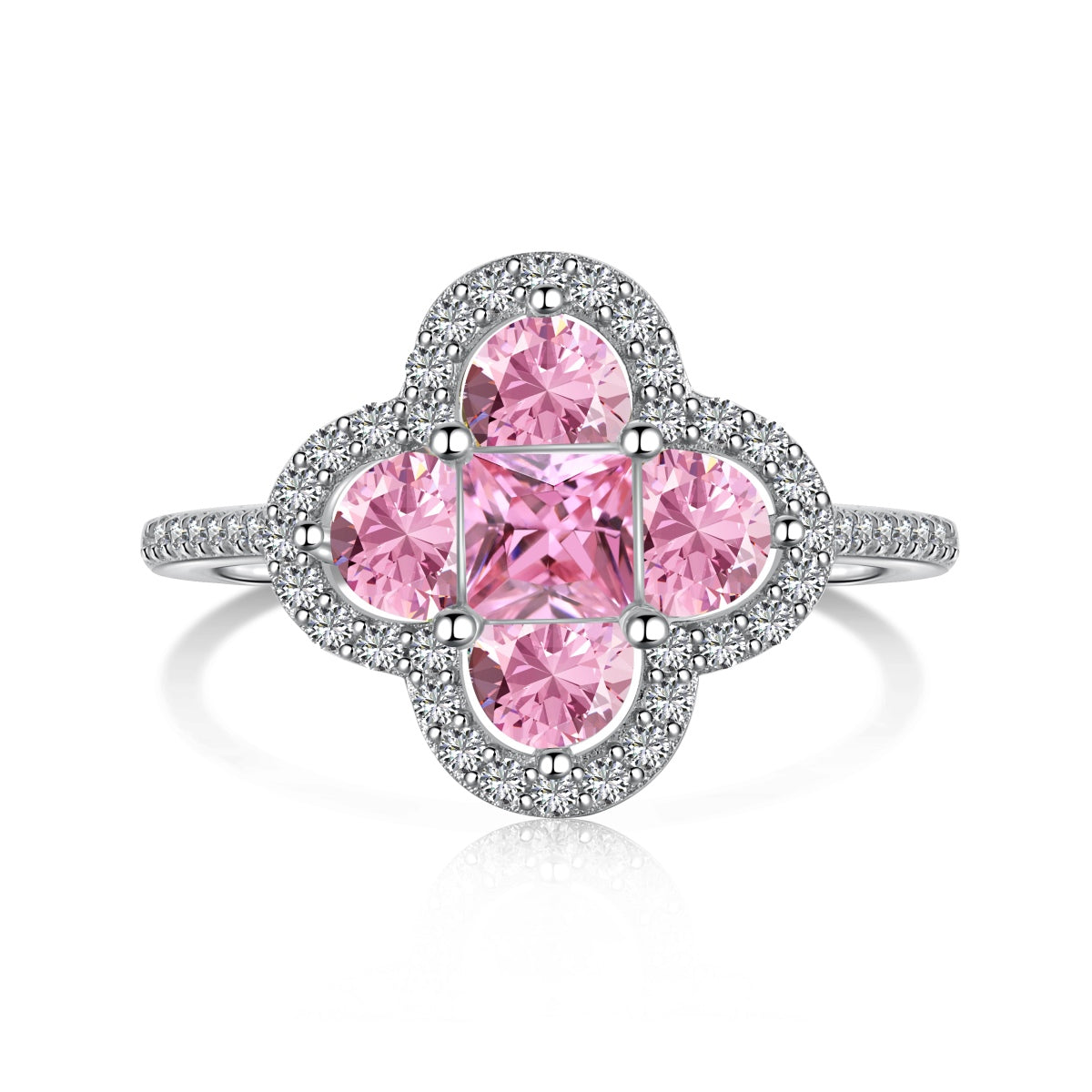 [Goodv]Luxurious Eternity Flower Shape Banquet Ring