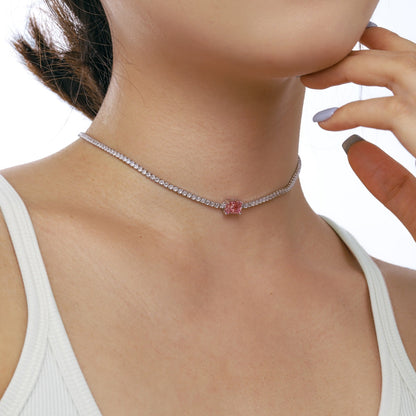 [Goodv]2.0 carat Ornate Emerald Cut Necklace