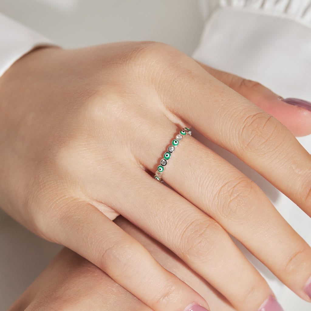 [Goodv]Sparkling Vibrant Round Shape Daily Ring