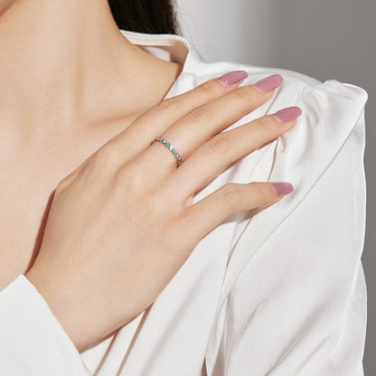 [Goodv]Sparkling Vibrant Round Shape Daily Ring