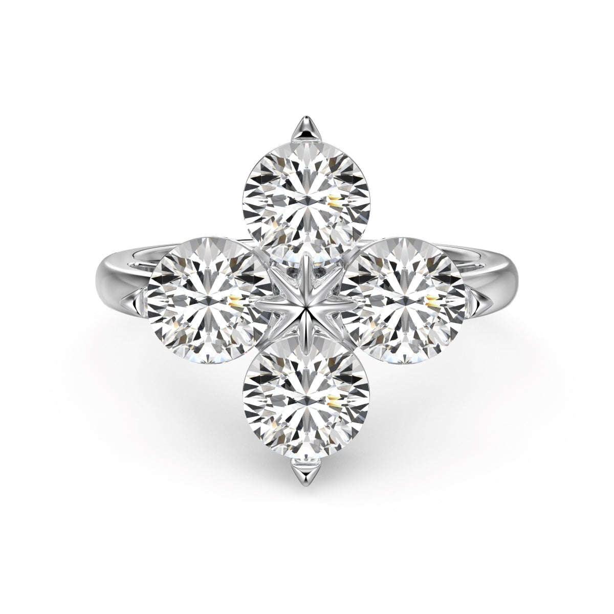 [Goodv]Four-Leaf Clover Eight-Pointed Star Ring