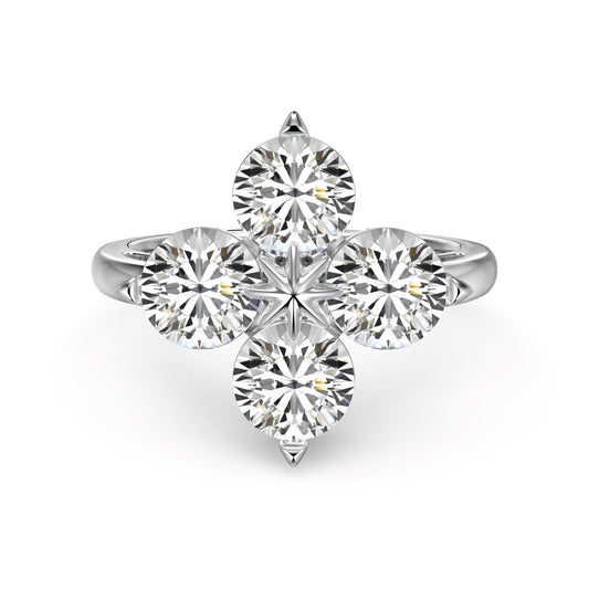 [Goodv]Four-Leaf Clover Eight-Pointed Star Ring