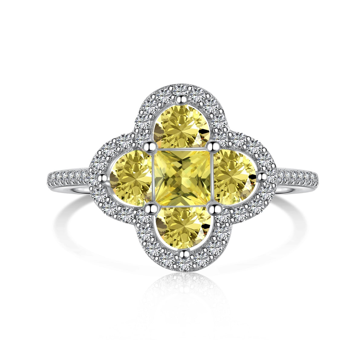 [Goodv]Luxurious Eternity Flower Shape Banquet Ring