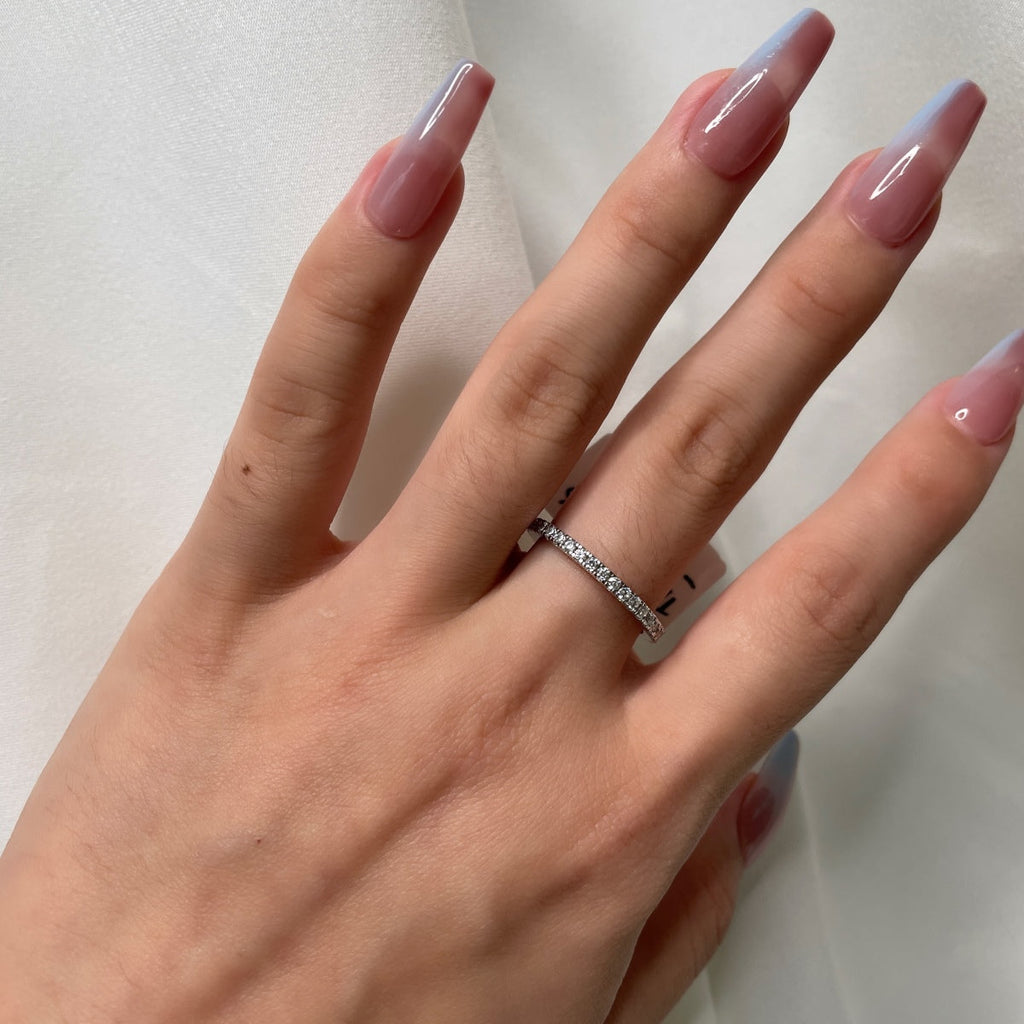 [Goodv] Bague quotidienne délicate et scintillante à coupe ronde