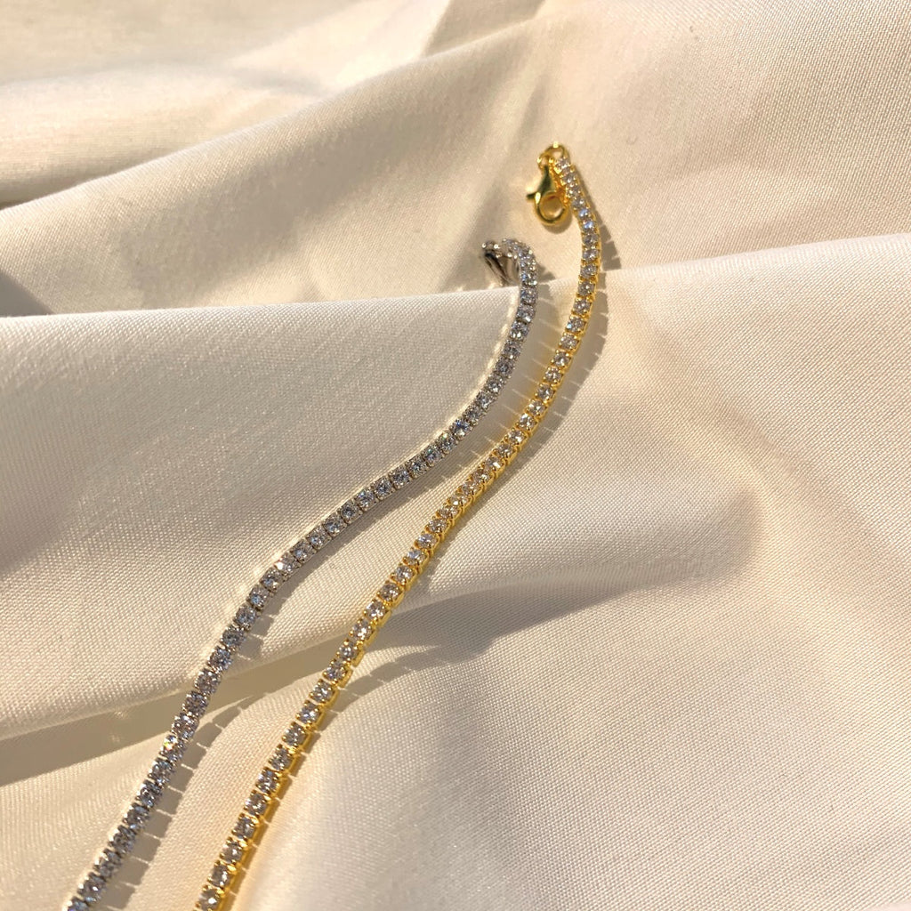 [Goodv]Bracelet de tennis taille princesse brillant et radieux